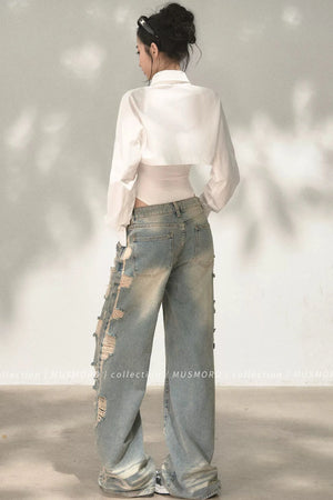 Lace Cross-Tie Bodysuit Top