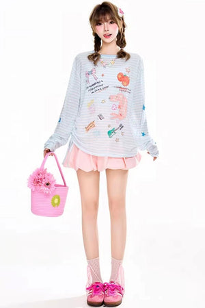 Lace Design Short Skirt
