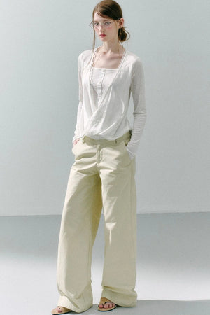 Lace Draped Lyocell Top