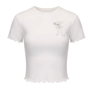 Lace Embroidered Slim Fit Top