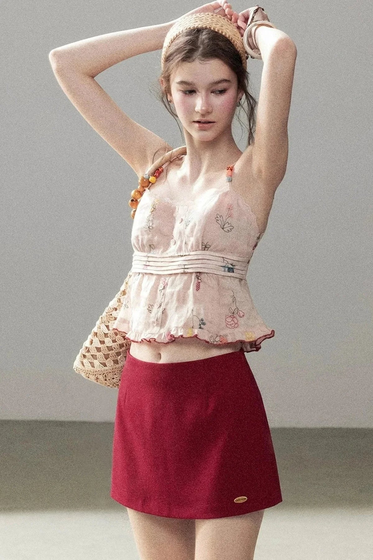 Lace Floral Ramie Top