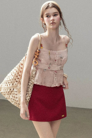 Lace Floral Ramie Top