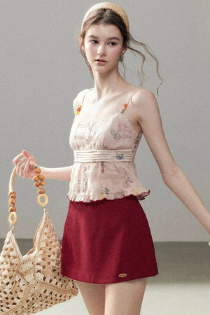 Lace Floral Ramie Top