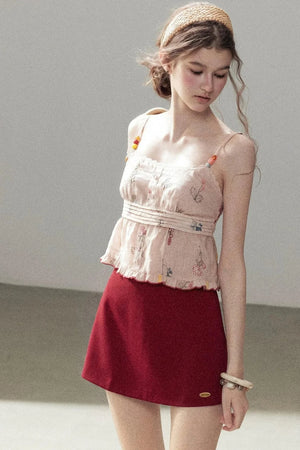Lace Floral Ramie Top