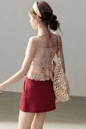 Lace Floral Ramie Top
