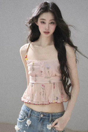 Lace Floral Ramie Top