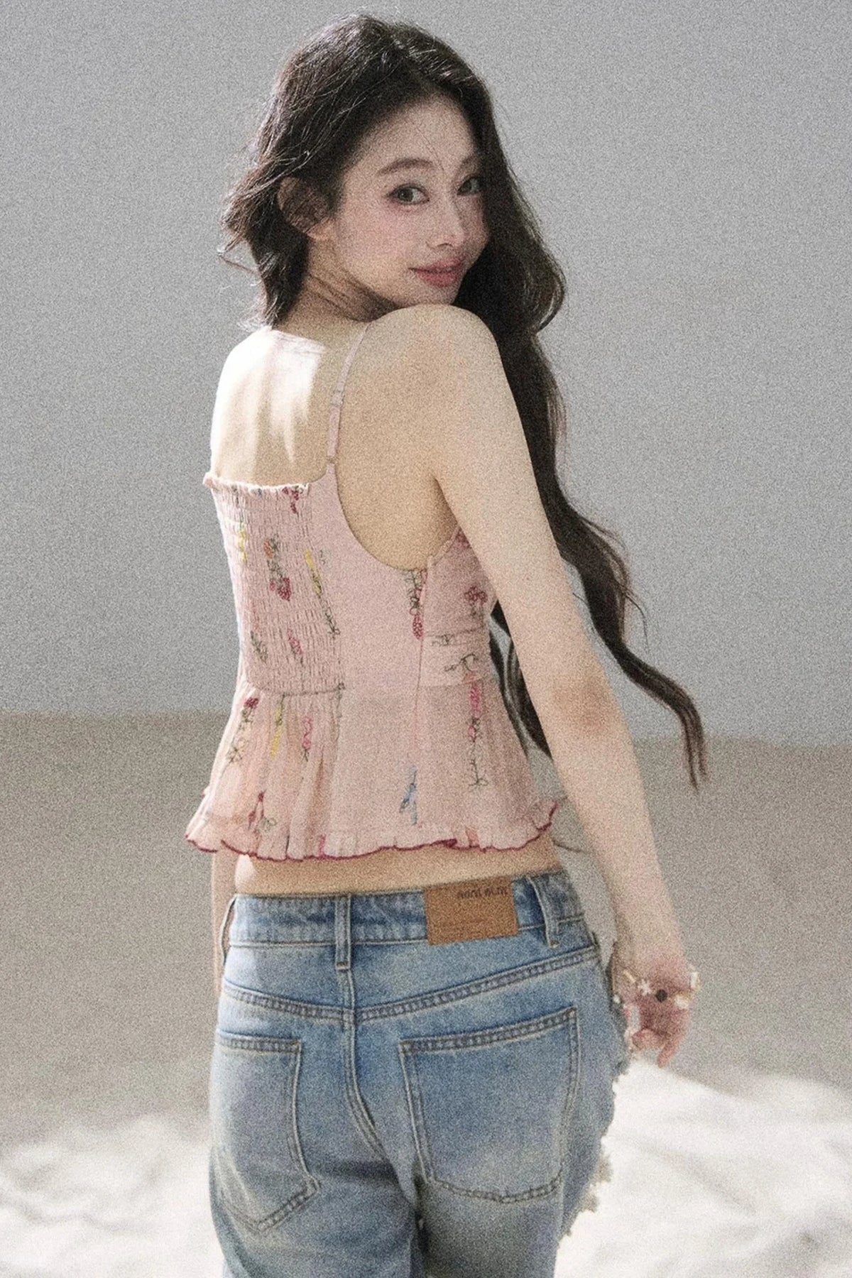 Lace Floral Ramie Top