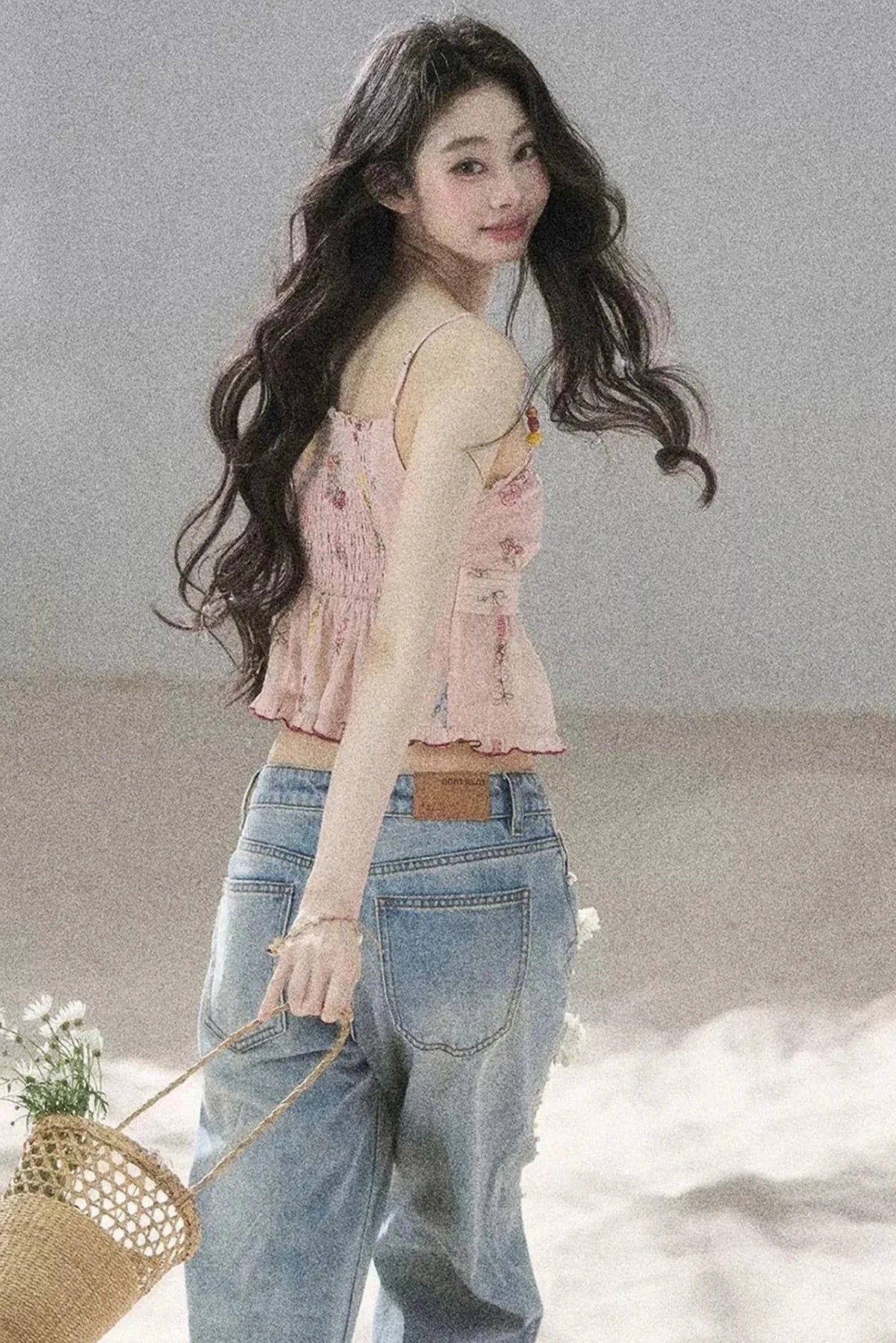 Lace Floral Ramie Top