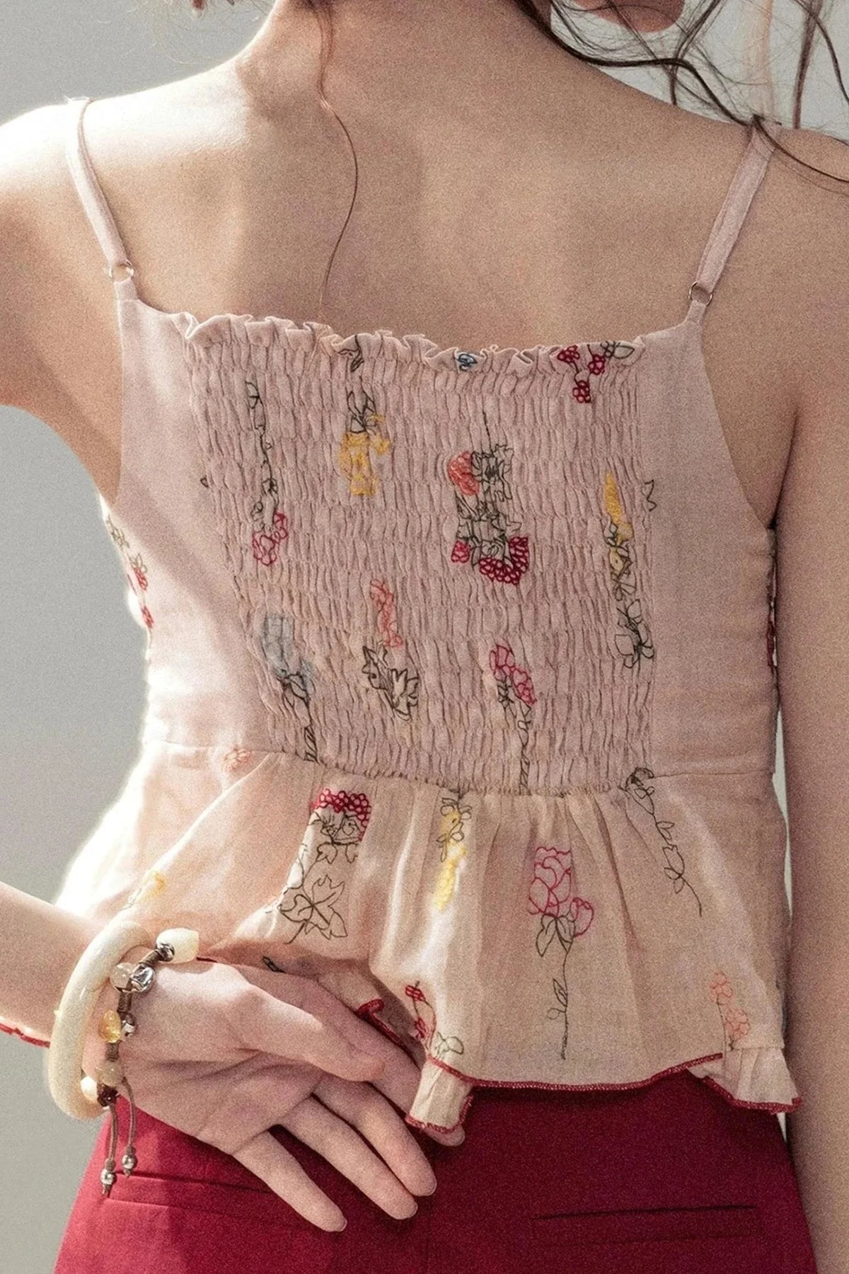 Lace Floral Ramie Top