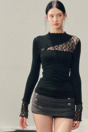 Lace Hollow-Out Slimming Top
