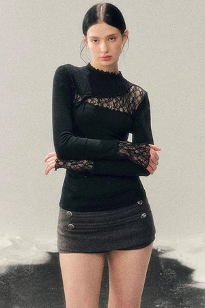 Lace Hollow-Out Slimming Top