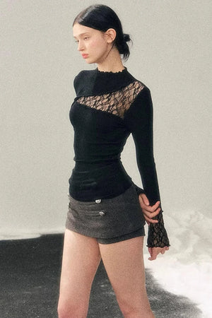 Lace Hollow-Out Slimming Top