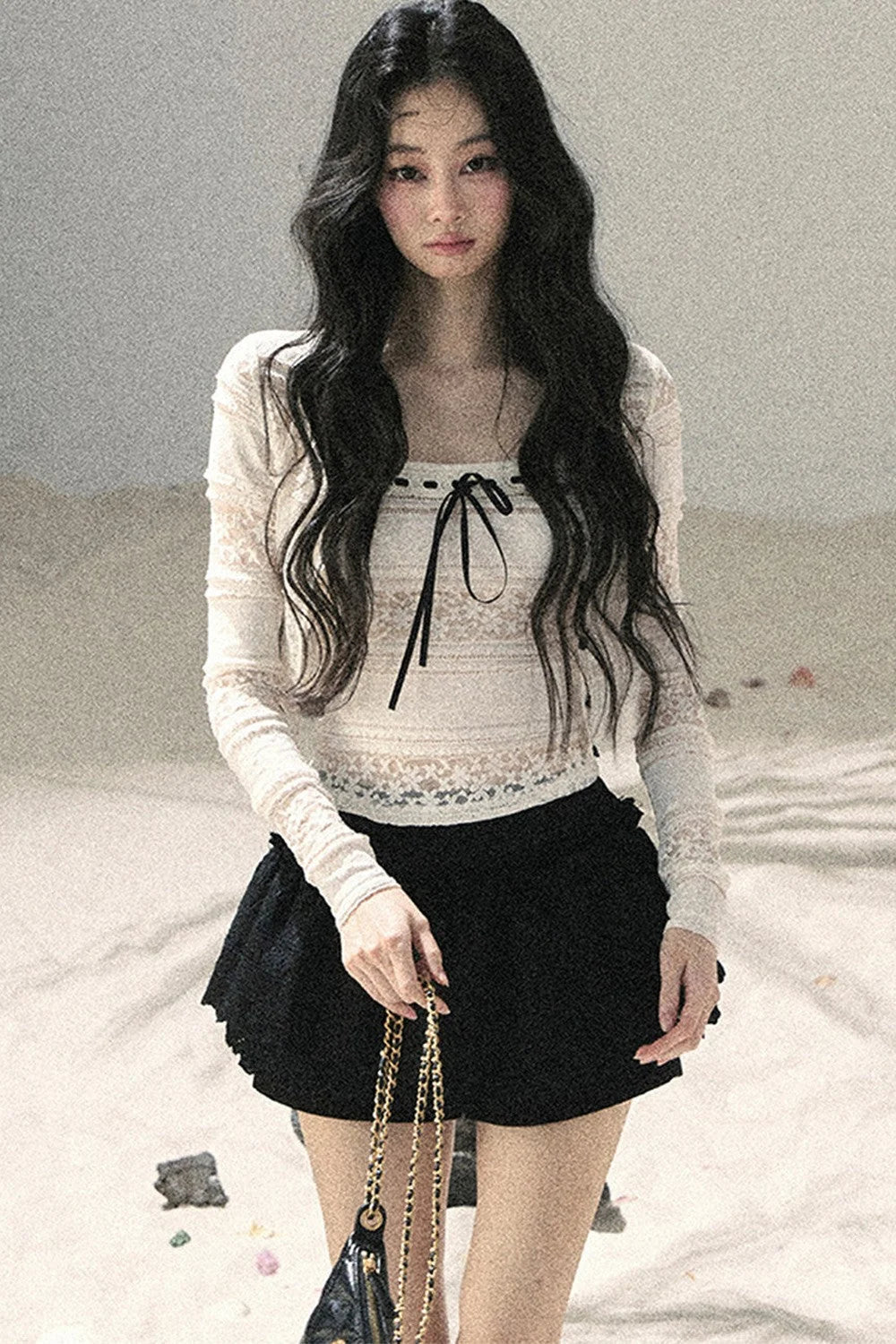 Lace Hollow-Out Summer Two-Piece Set