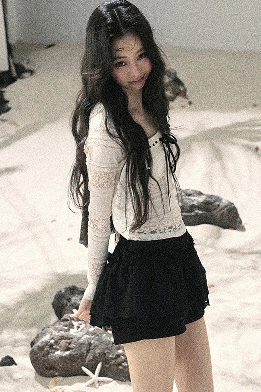 Lace Hollow-Out Summer Two-Piece Set