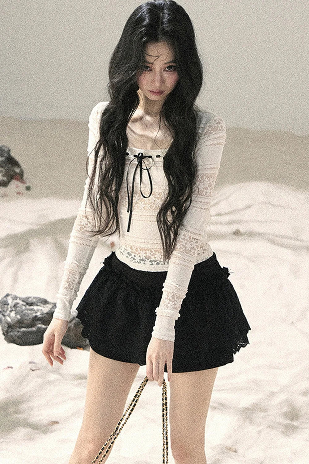 Lace Hollow-Out Summer Two-Piece Set