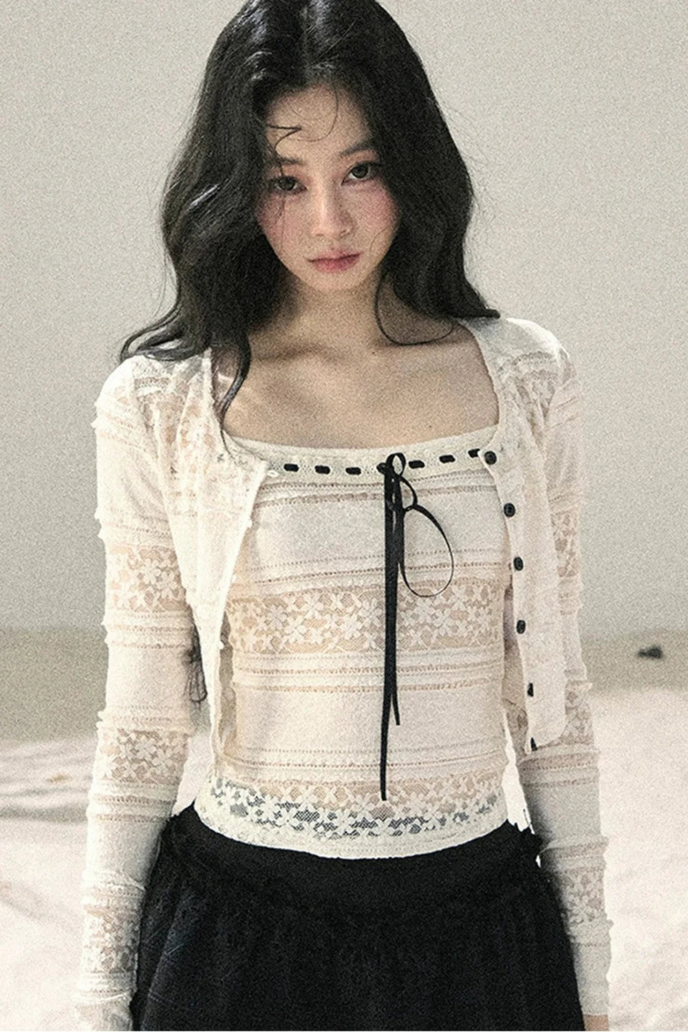 Lace Hollow-Out Two-Piece Set