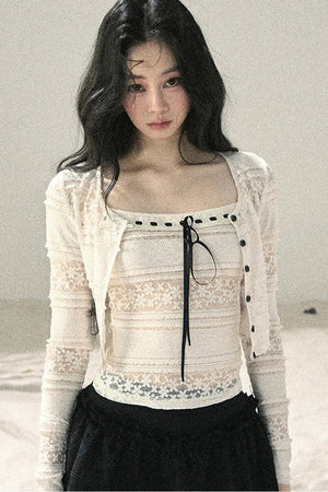 Lace Hollow-Out Two-Piece Set