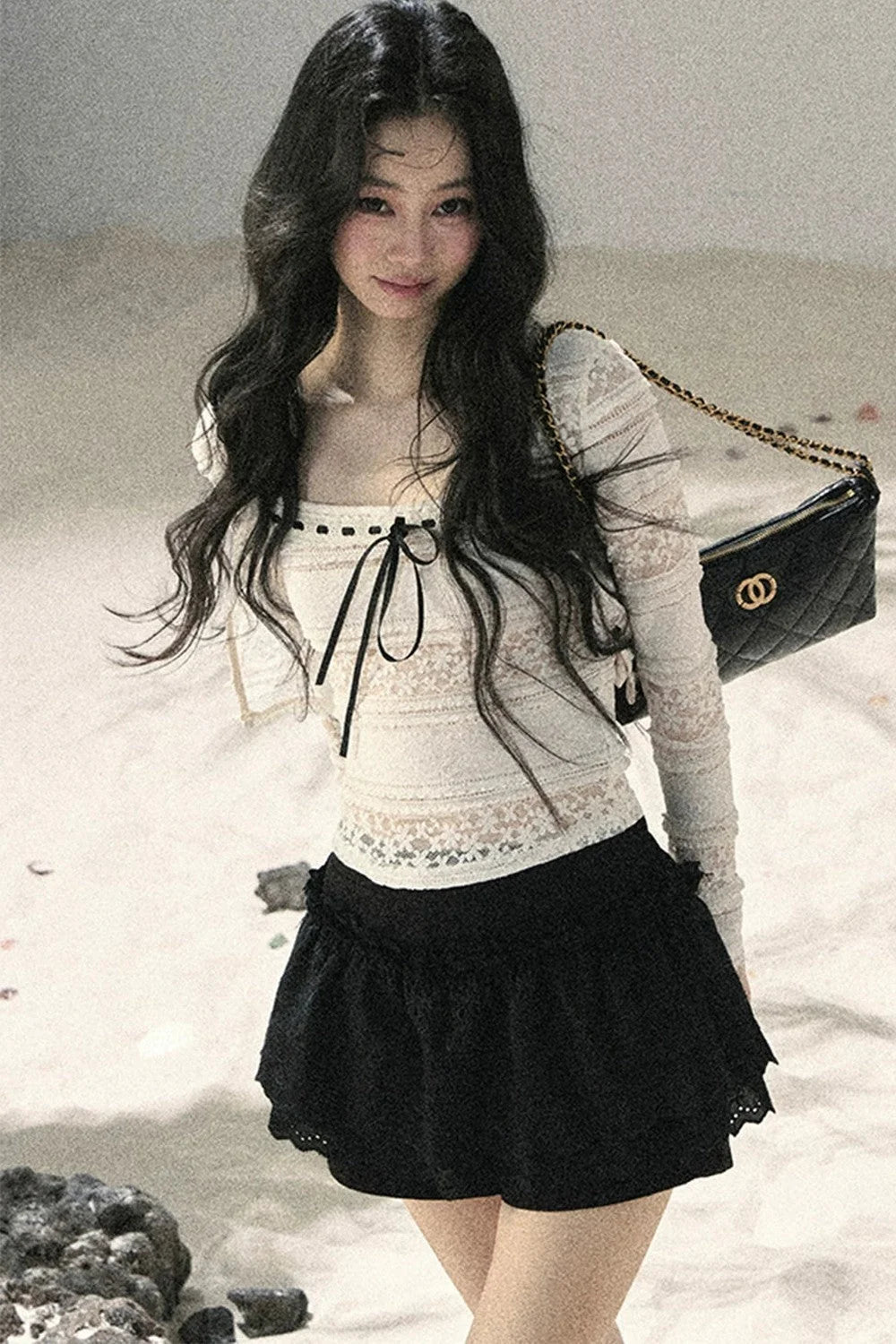 Lace Hollow-Out Two-Piece Set