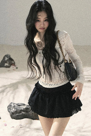 Lace Hollow-Out Two-Piece Set