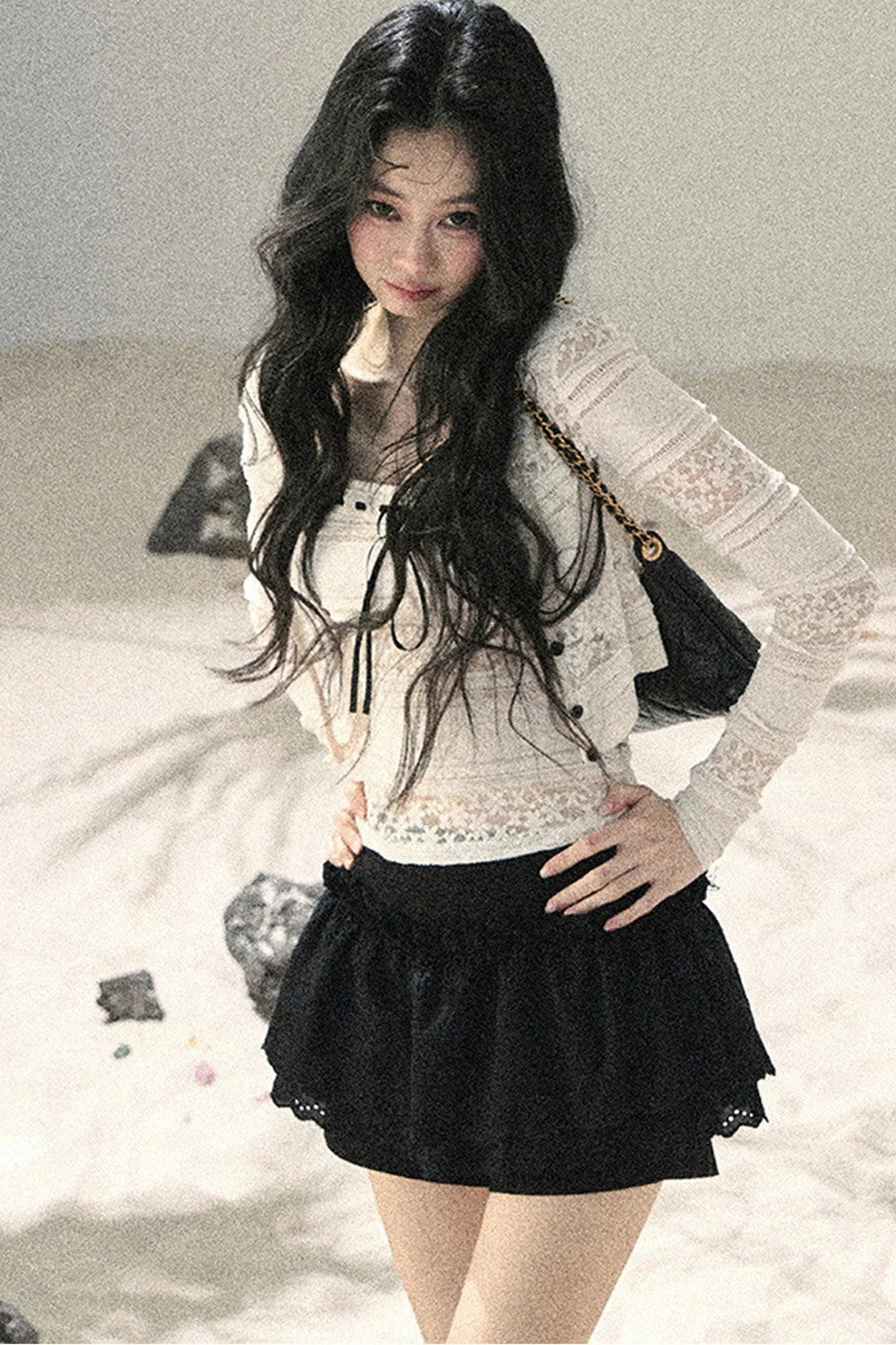 Lace Hollow-Out Two-Piece Set