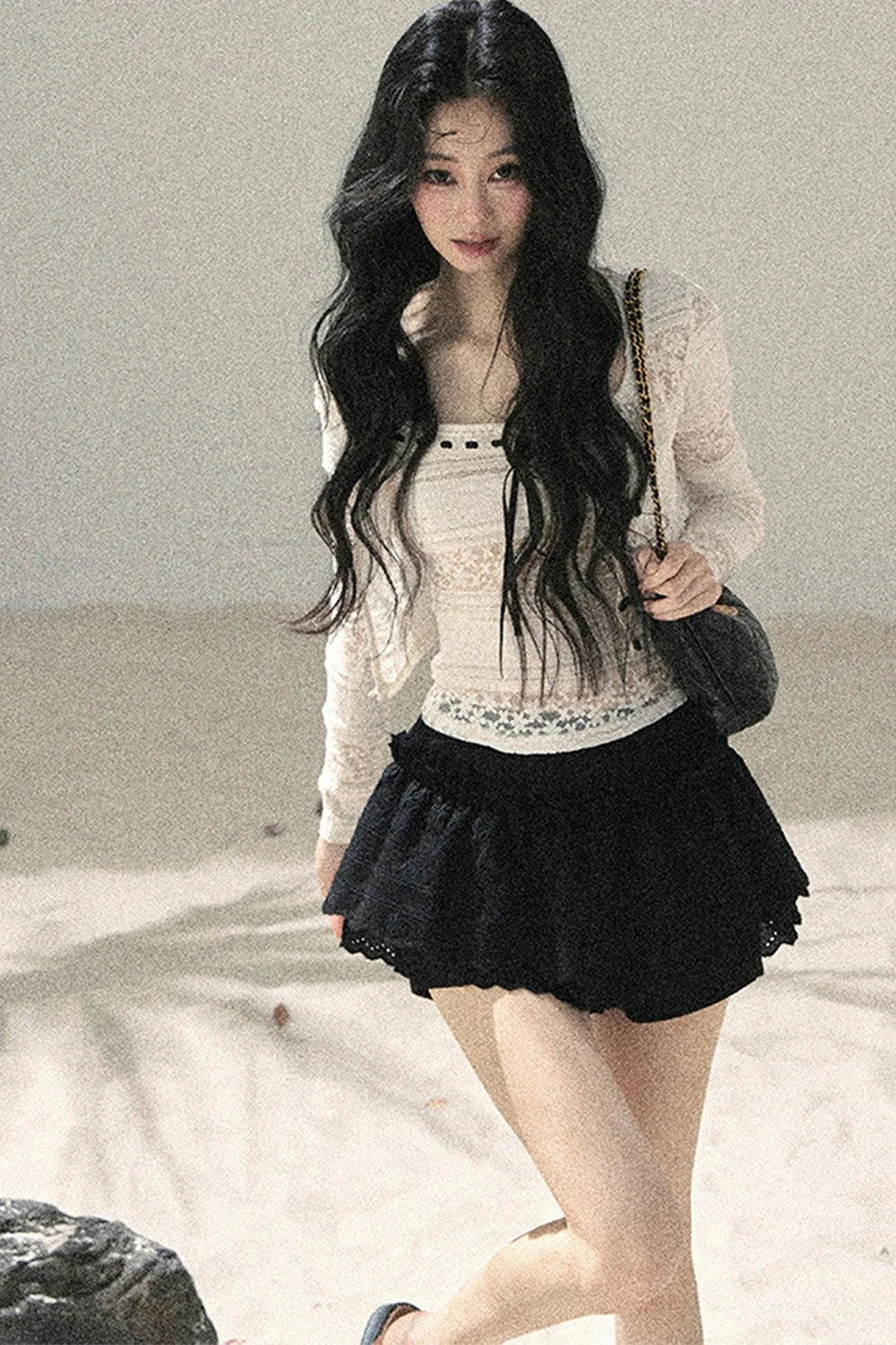 Lace Hollow-Out Two-Piece Set
