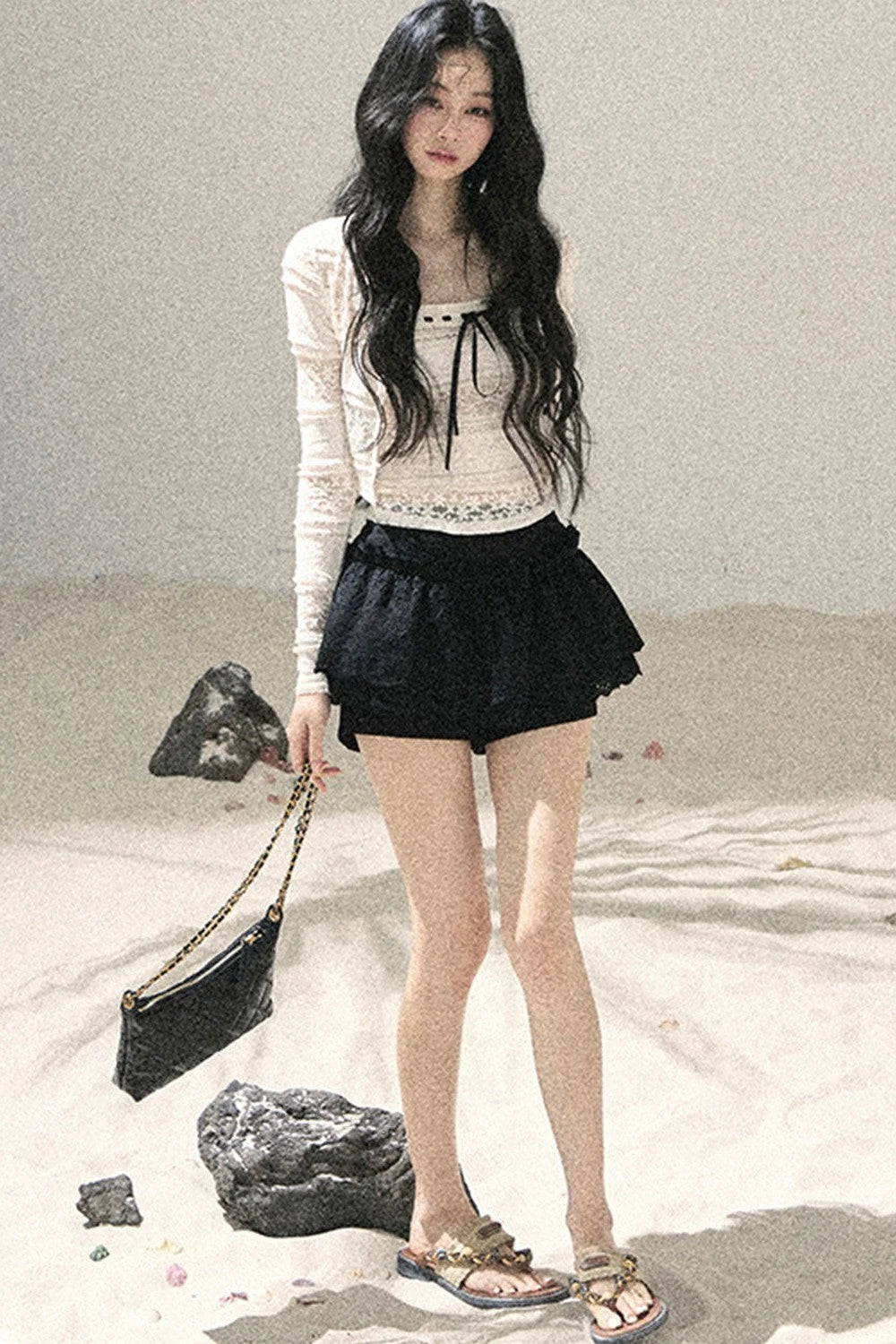 Lace Hollow-Out Two-Piece Set