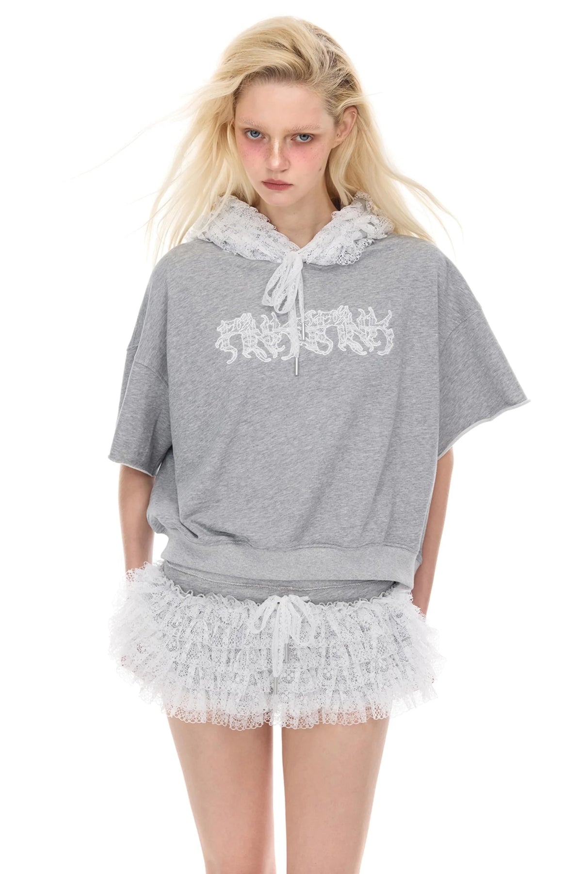 Lace Hooded Tee