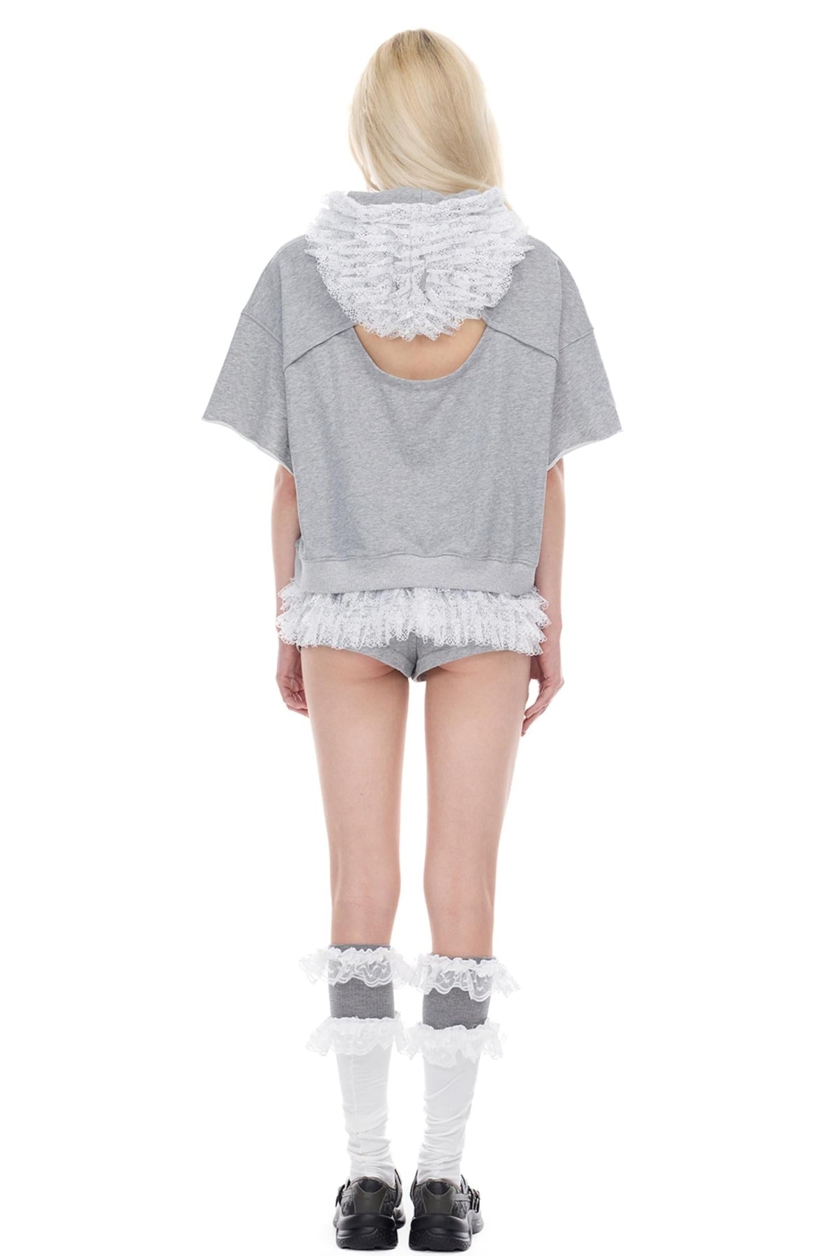 Lace Hooded Tee