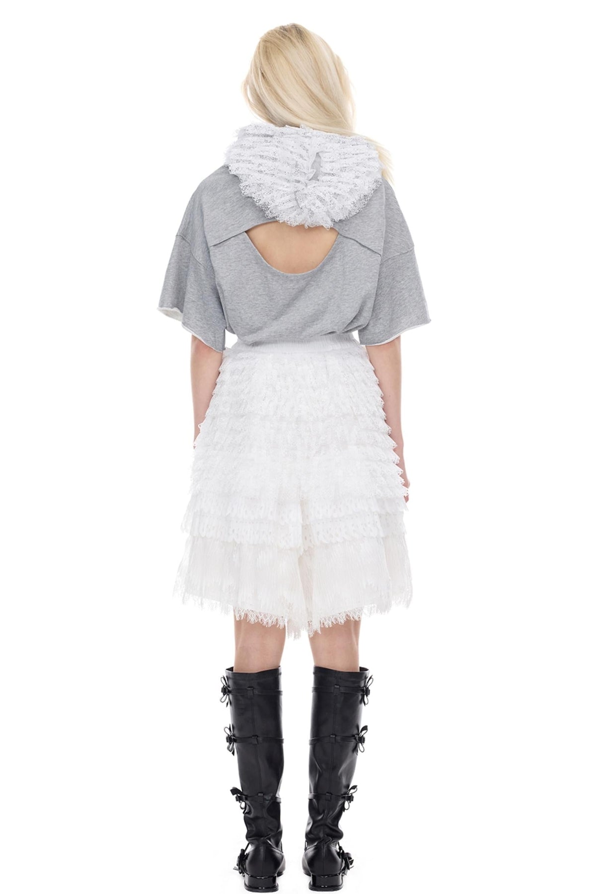 Lace Hooded Tee