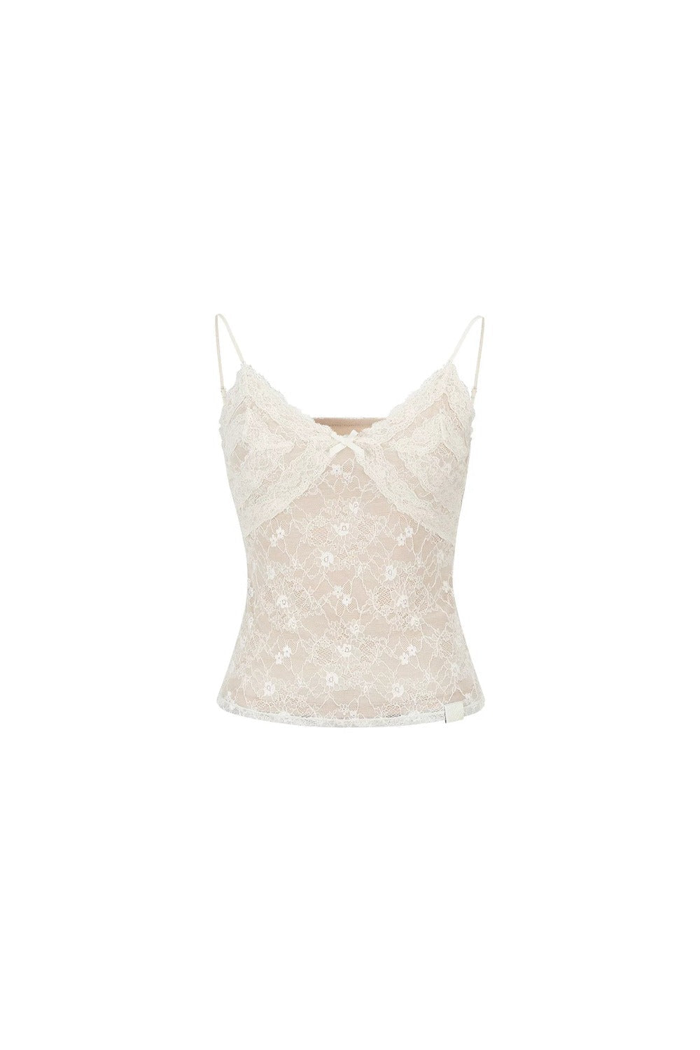 Lace Jacquard Bow Camisole