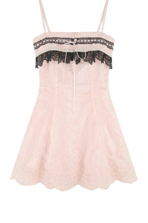 Lace Knit Cardigan and Tencel Dress Set-Up