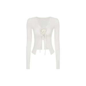 Lace Knit Two-Piece Top