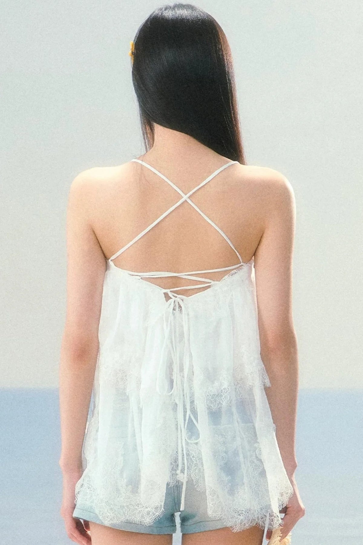 Lace Mesh Camisole Vest