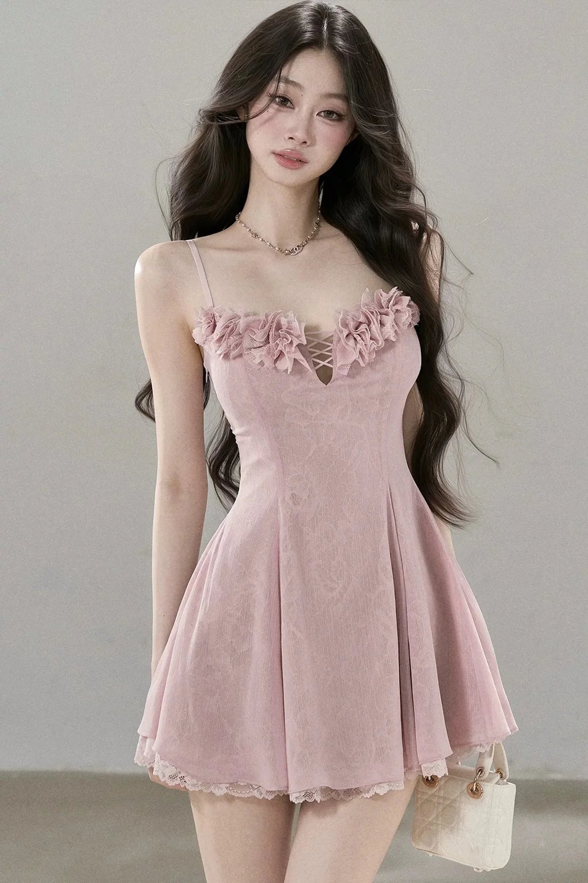 Lace Mesh Floral Dress