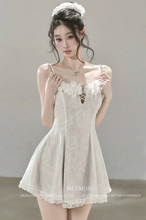 Lace Mesh Floral Dress