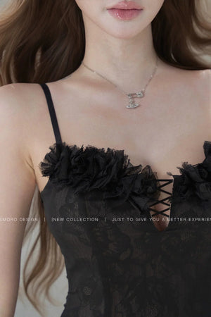 Lace Mesh Floral Dress