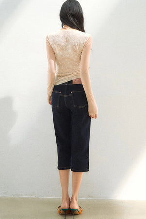 Lace Mesh Patchwork Top