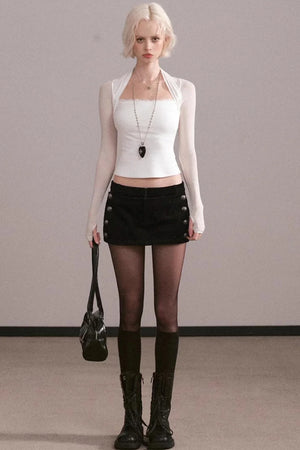 Lace Mesh Waist-Cinching Vest