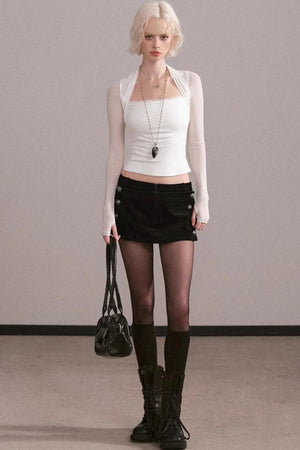 Lace Mesh Waist-Cinching Vest