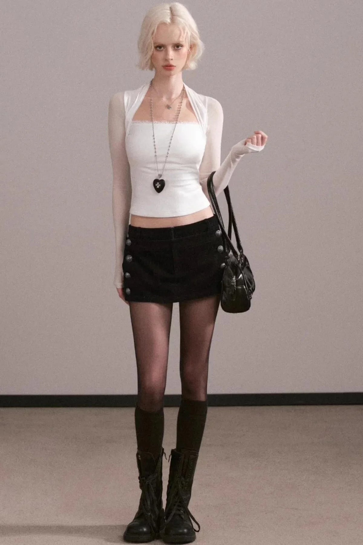 Lace Mesh Waist-Cinching Vest