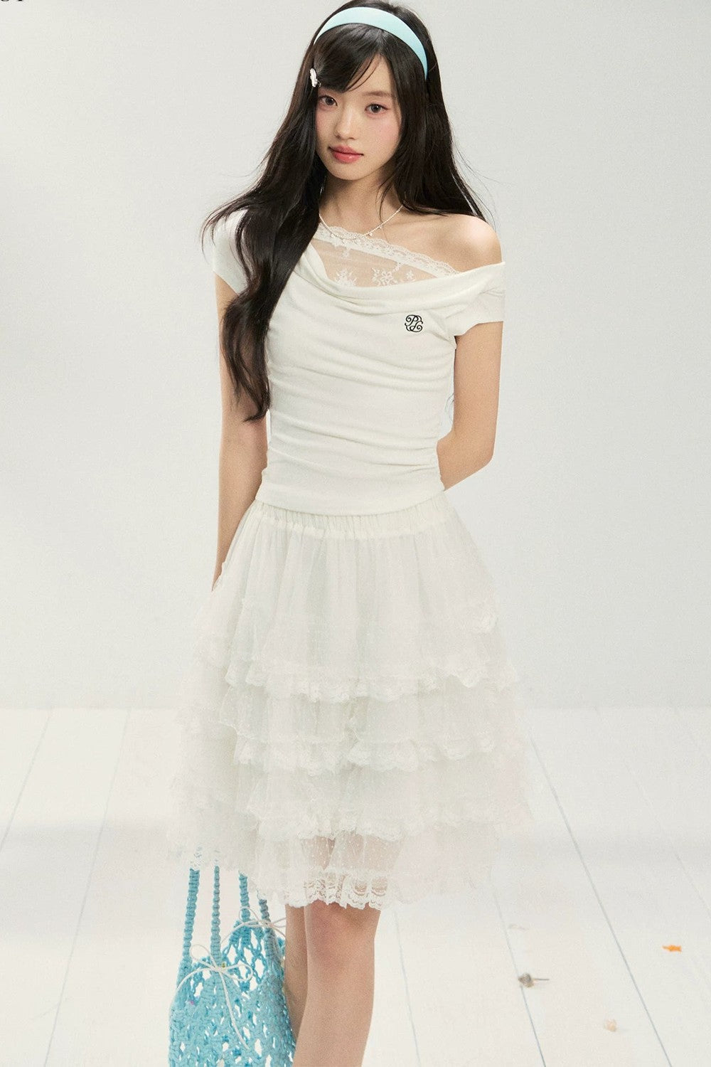 Lace Off-Shoulder T-Shirt