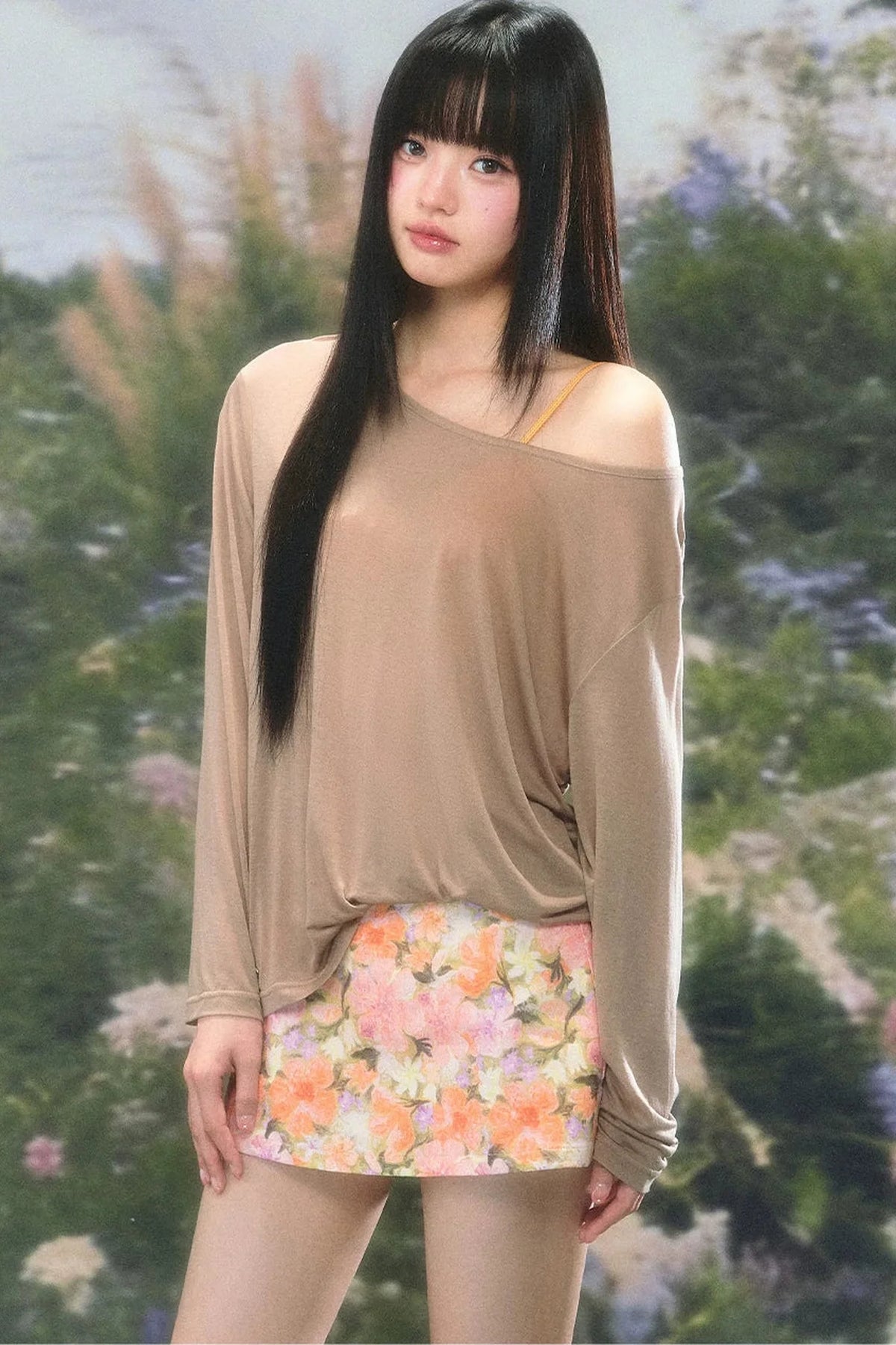 Lace One-Shoulder Camisole Set-Up