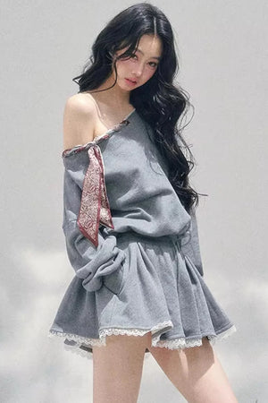 Lace One-Shoulder Dress
