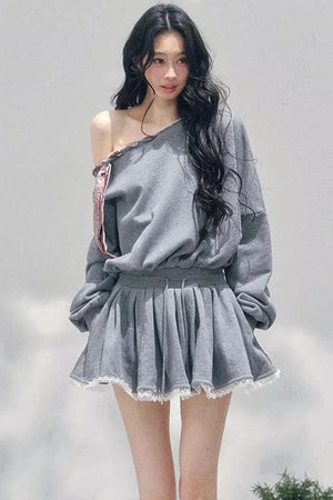 Lace One-Shoulder Dress