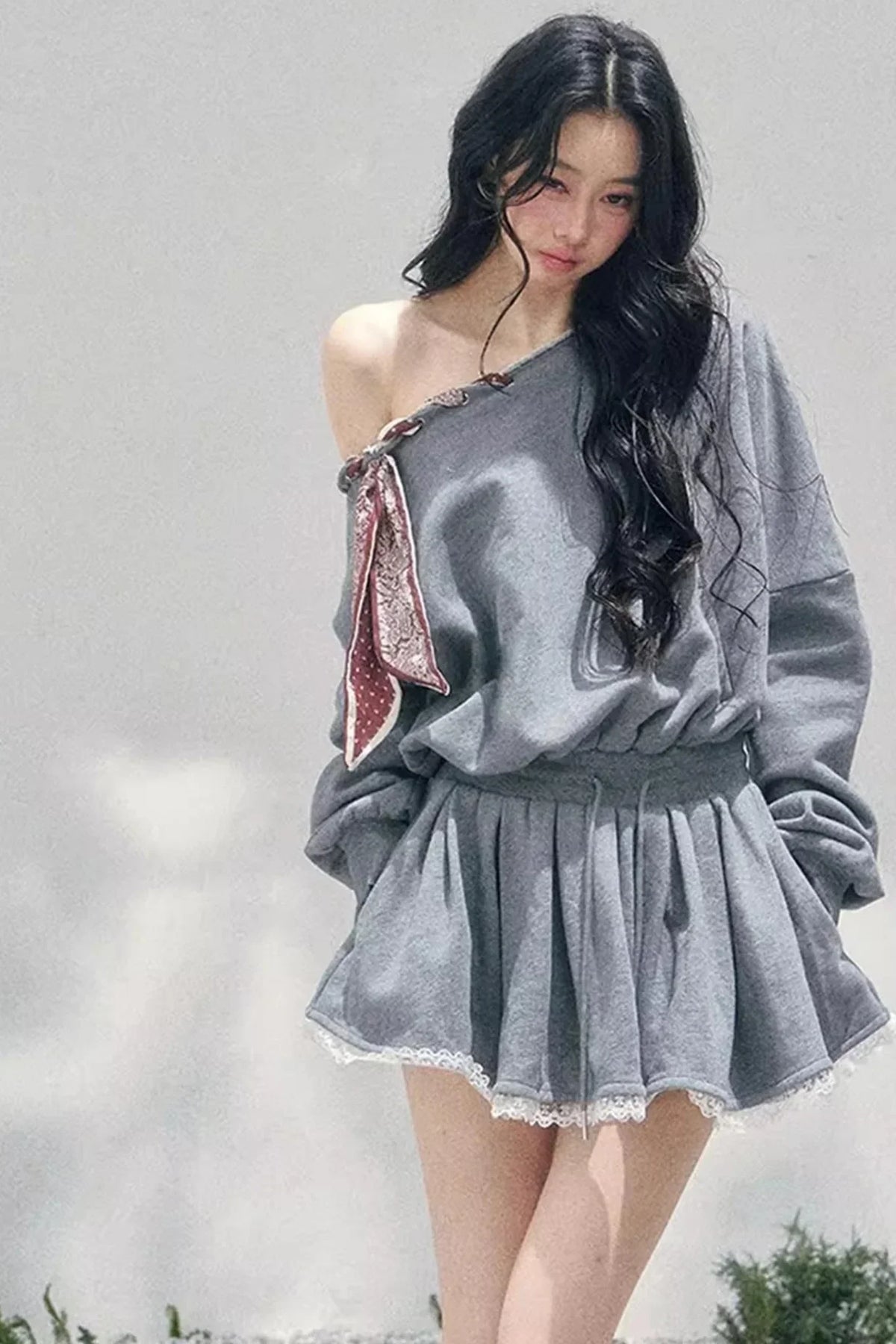 Lace One-Shoulder Dress