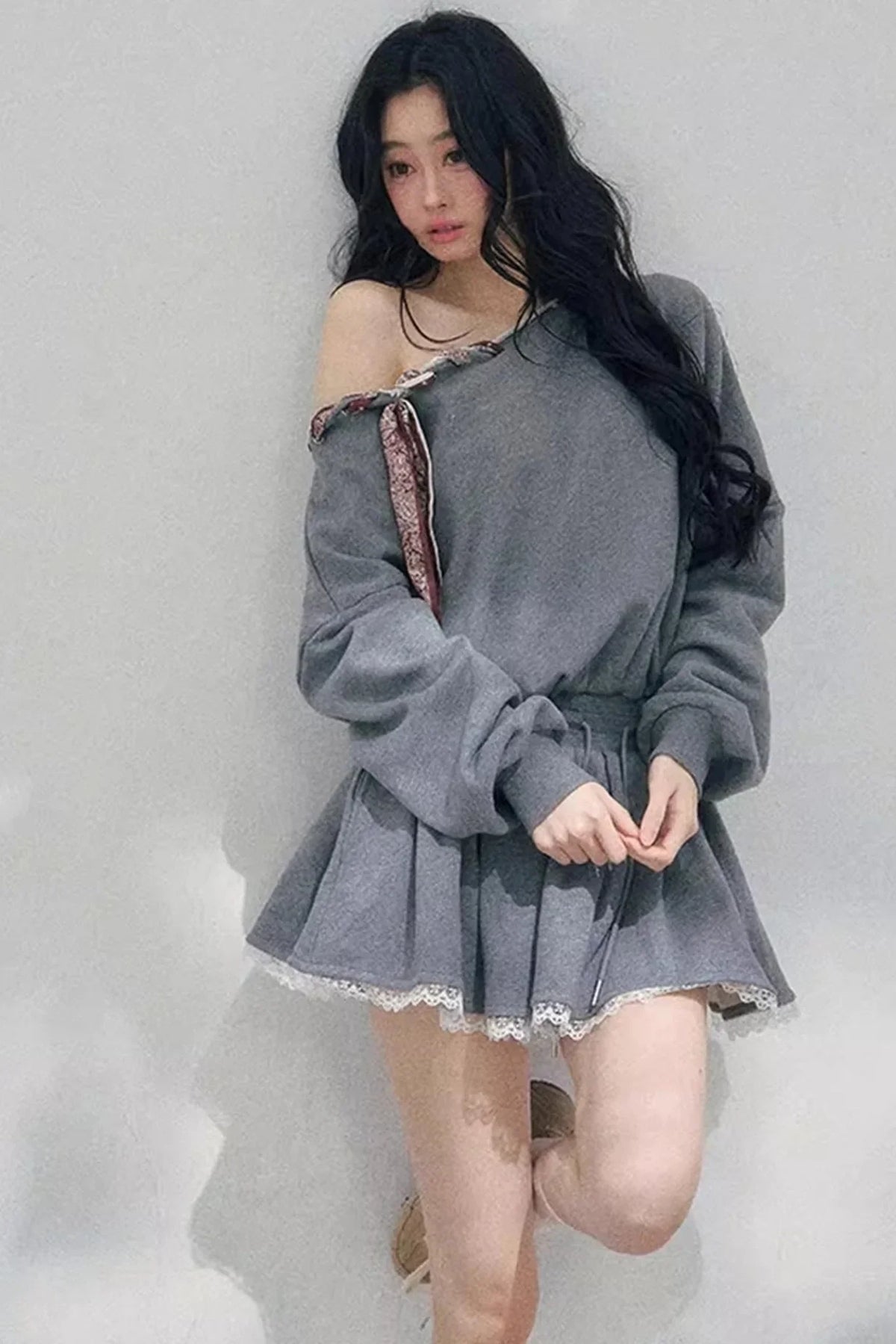 Lace One-Shoulder Dress