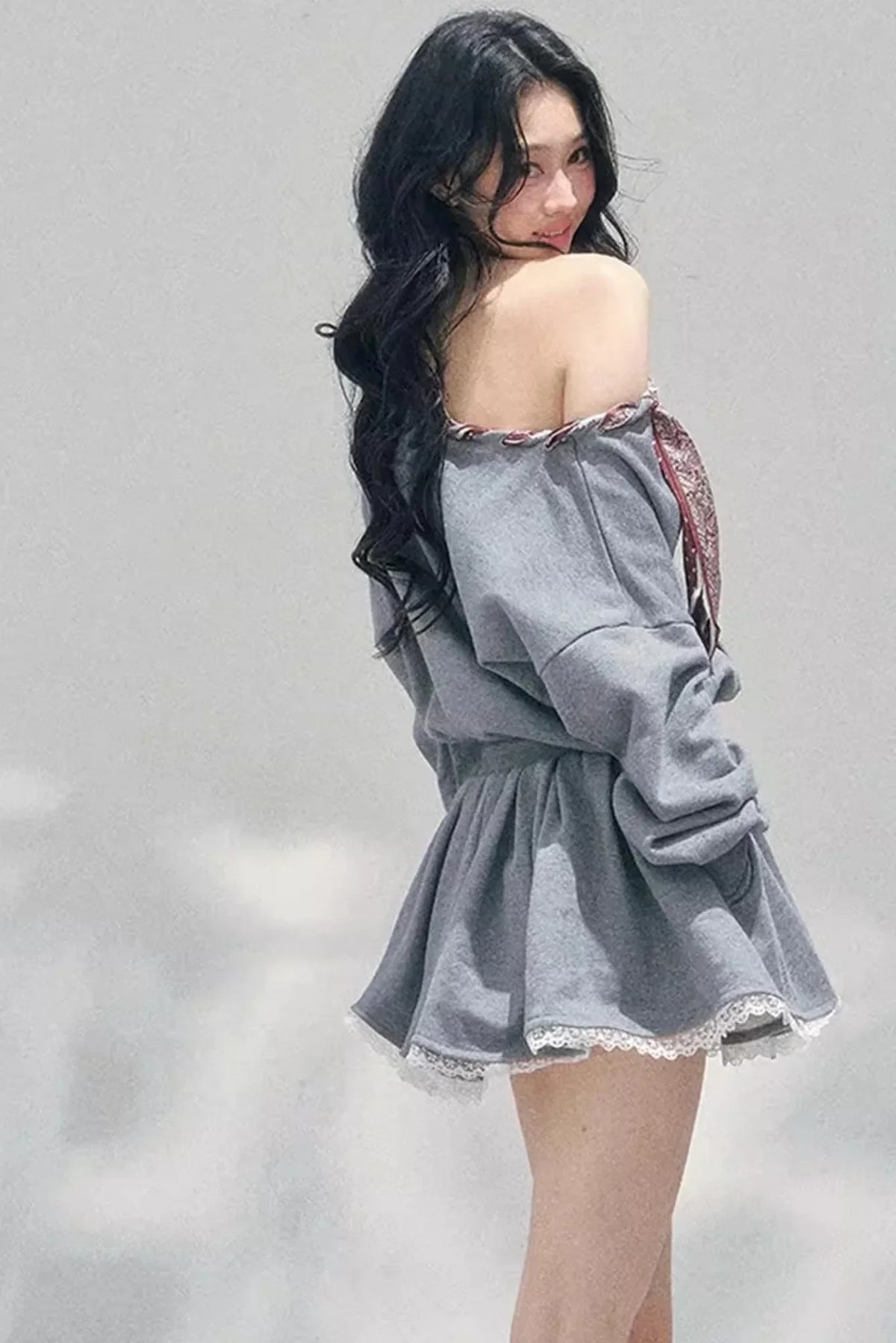 Lace One-Shoulder Dress