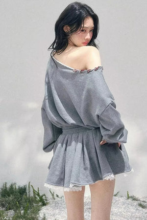 Lace One-Shoulder Dress