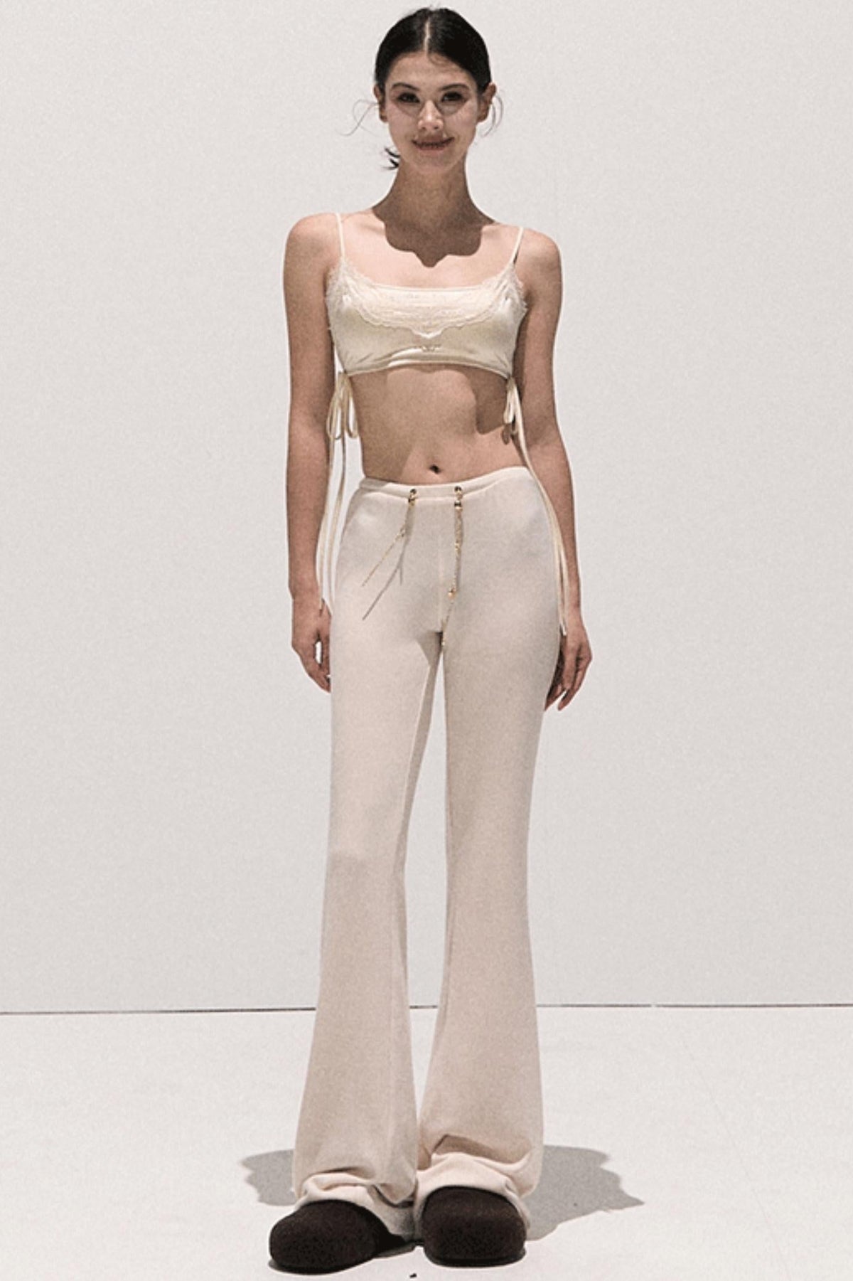 Lace Paneled Satin Inner Top