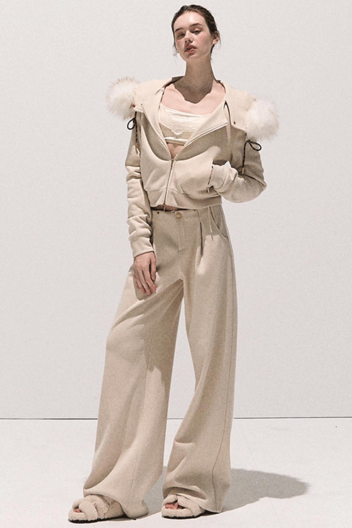 Lace Paneled Satin Inner Top